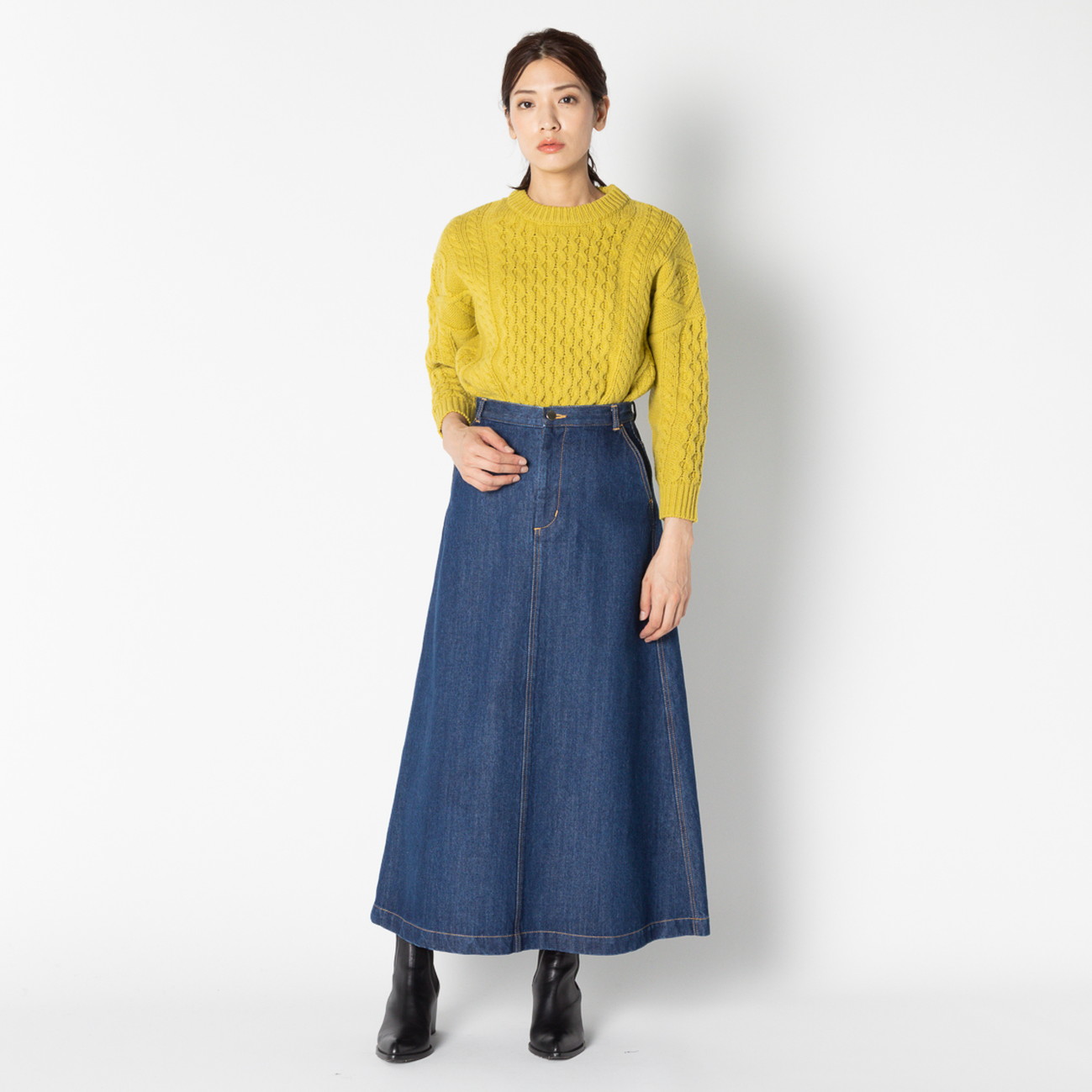12oz ロングフレアーデニムスカート Heliopole Heliopole エリオポール 公式オンラインストア 12oz ロングフレアーデニムスカート Heliopole Heliopole エリオポール 公式オンラインストア