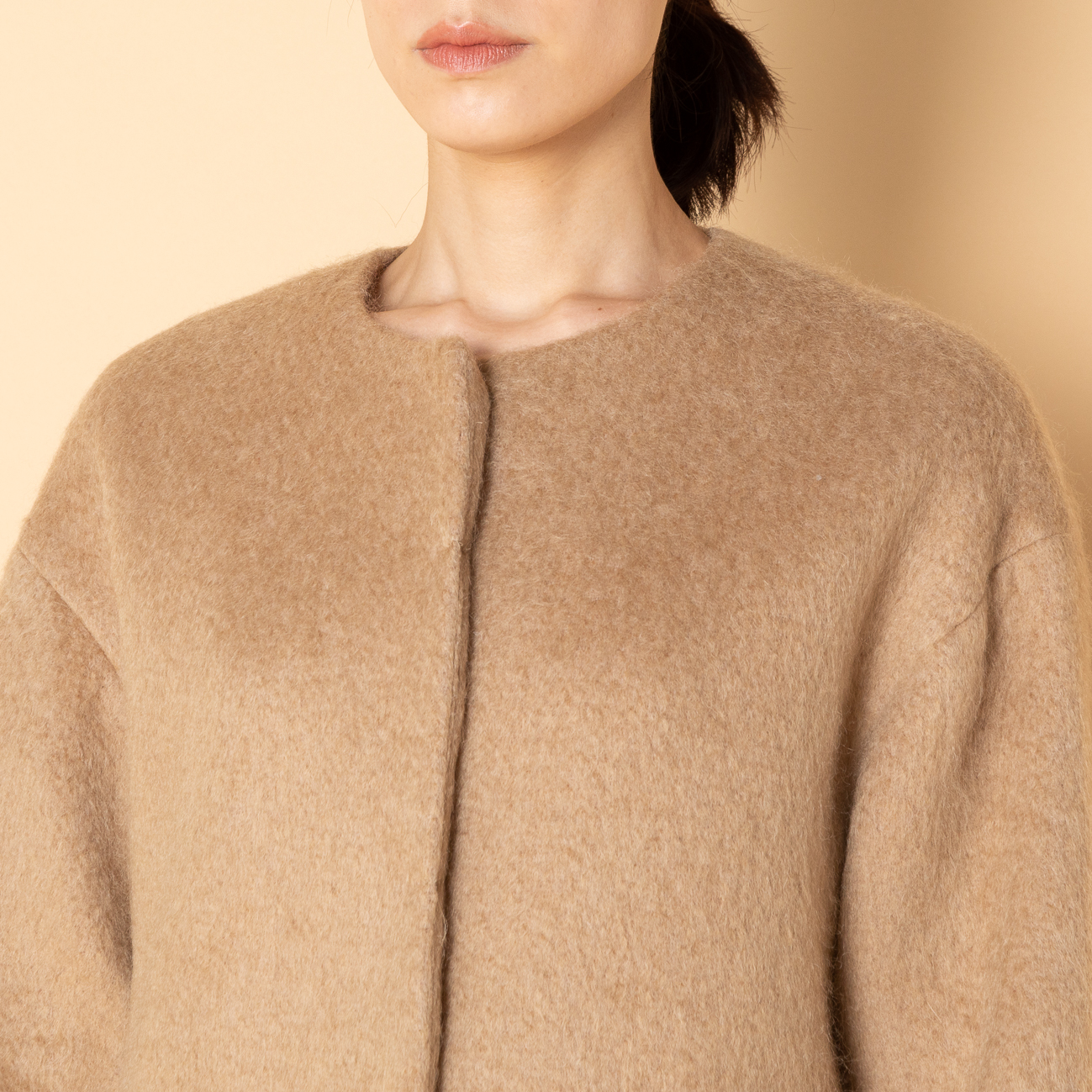 モヘアシャギーノーカラーコート Heliopole Heliopole エリオポール 公式オンラインストア モヘアシャギーノーカラーコート Heliopole Heliopole エリオポール 公式オンラインストア