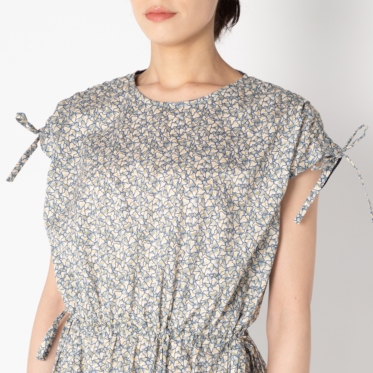 More Sale リバティプリント ギャザーワンピース Heliopole Heliopole エリオポール 公式オンラインストア