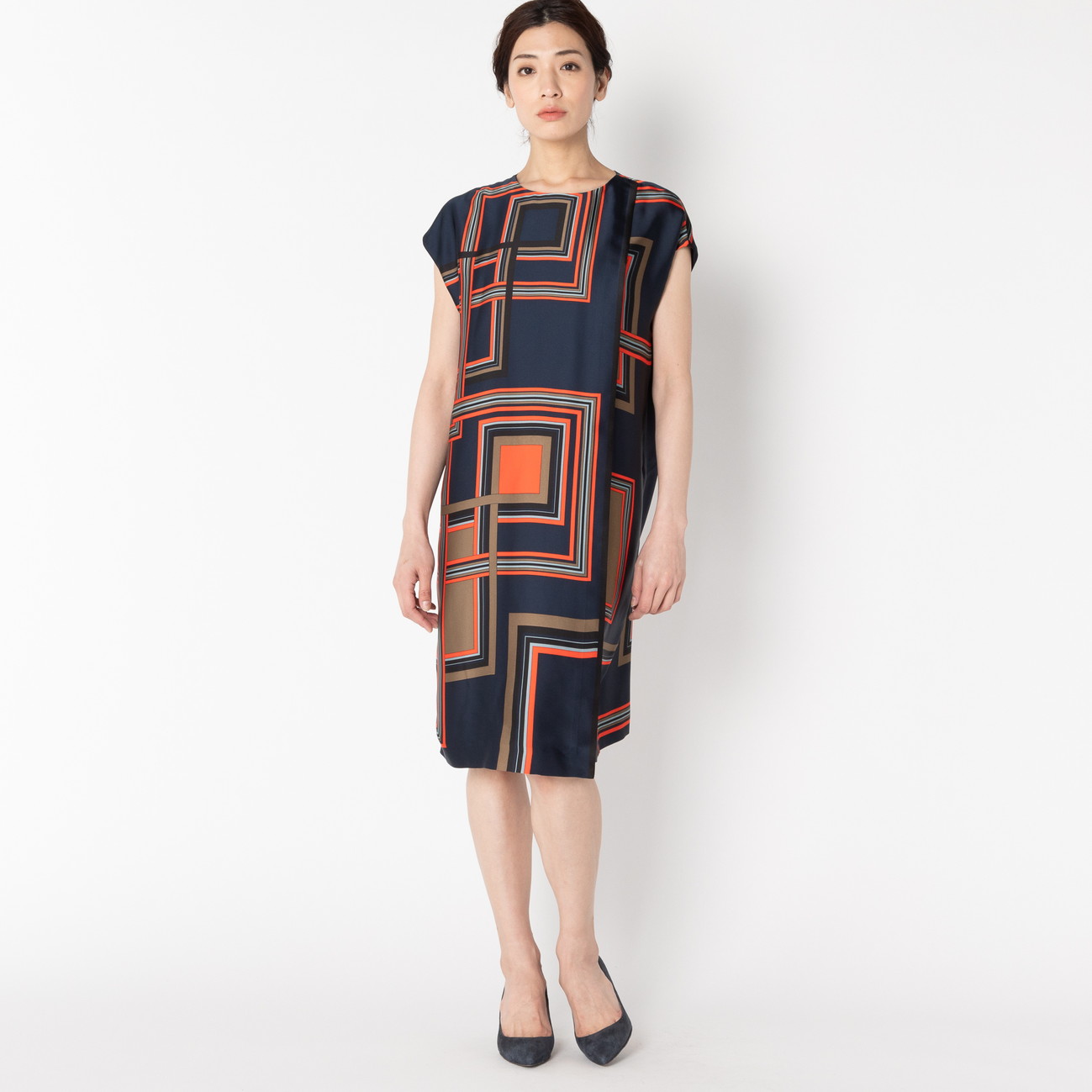 格安 ブライトサテン スカーフ ワンピース 他店圧倒価格 最安値に挑戦