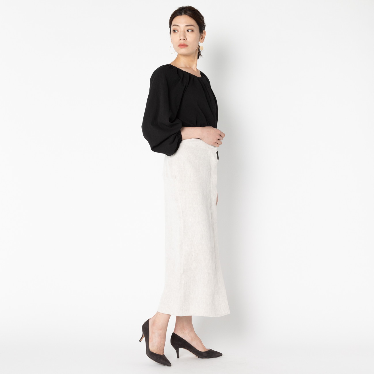 LINEN タイト スカート｜raspail｜HÉLIOPÔLE（エリオポール