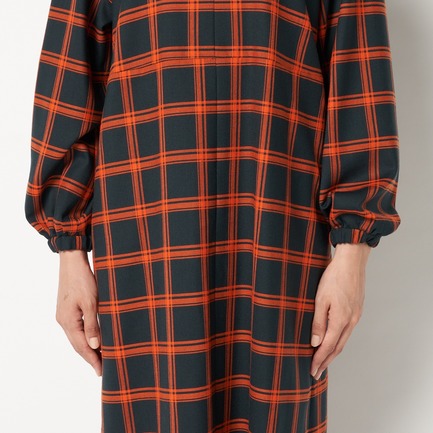 BONOTTOウールチェックロングワンピース 詳細画像 グリーン系 12