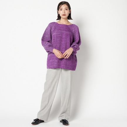 5G畦バルーンスリーブニット 詳細画像 パープル系 1
