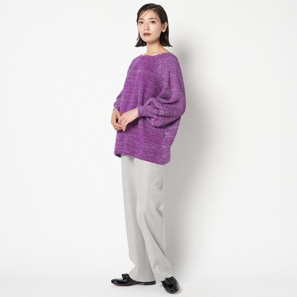 5G畦バルーンスリーブニット 詳細画像 パープル系 2