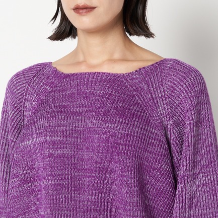 5G畦バルーンスリーブニット 詳細画像 パープル系 6