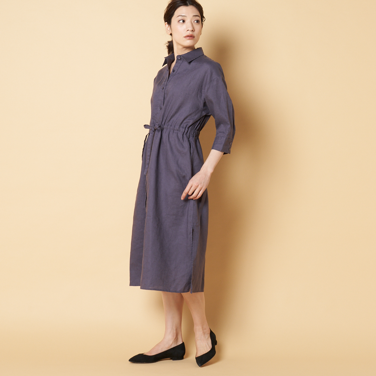 リネンロングシャツワンピース Heliopole Heliopole エリオポール 公式オンラインストア