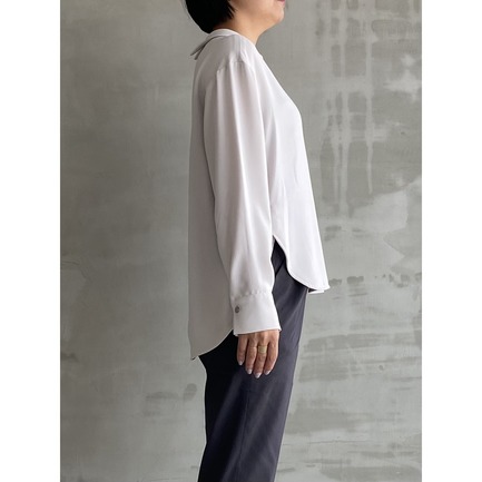 DRESSY SATAIN BLOUSE 詳細画像 ライトグレー 14