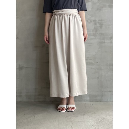 KALINE SATIN SKIRT SOLID 詳細画像 ミディアムグレー 13