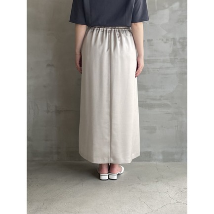 KALINE SATIN SKIRT SOLID 詳細画像 ミディアムグレー 15