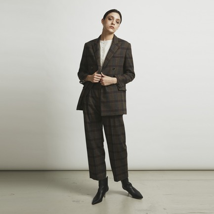 the Ellison W Jacket (TOMAS WOOL CHECK) 詳細画像 ブラウン 13