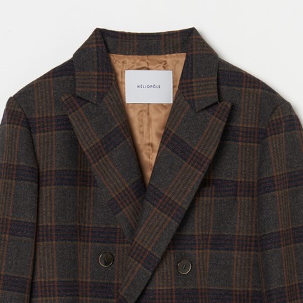 the Ellison W Jacket (TOMAS WOOL CHECK) 詳細画像 ブラウン 2