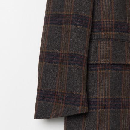 the Ellison W Jacket (TOMAS WOOL CHECK) 詳細画像 ブラウン 5