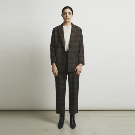 the Ellison W Jacket (TOMAS WOOL CHECK) 詳細画像 ブラウン 9