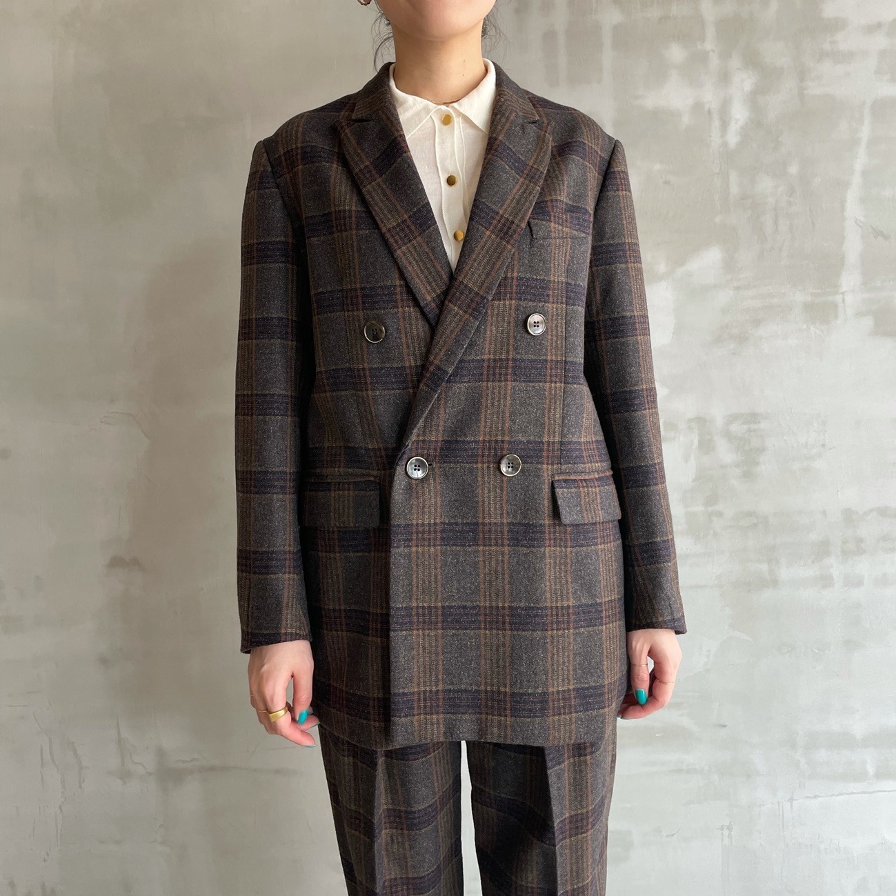 the Ellison W Jacket (TOMAS WOOL CHECK)|HELIOPOLE|HÉLIOPÔLE