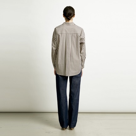 the Editor SHIRT (COTTON BROAD  STRIPE) 詳細画像 ミディアムグレー 10