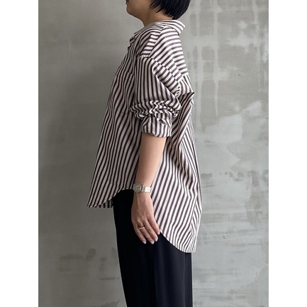 the Editor SHIRT (COTTON BROAD  STRIPE) 詳細画像 ミディアムグレー 15