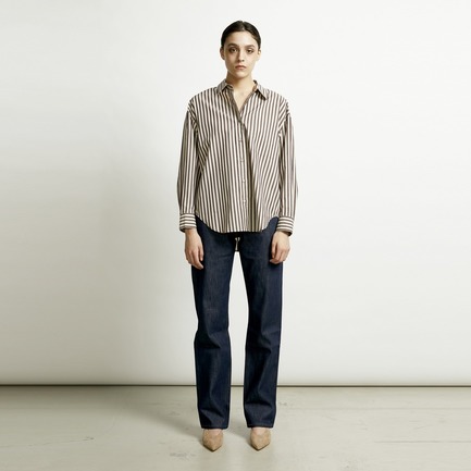 the Editor SHIRT (COTTON BROAD  STRIPE) 詳細画像 ミディアムグレー 8