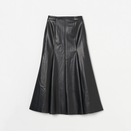 ECO LEATHER FLARE SKIRT