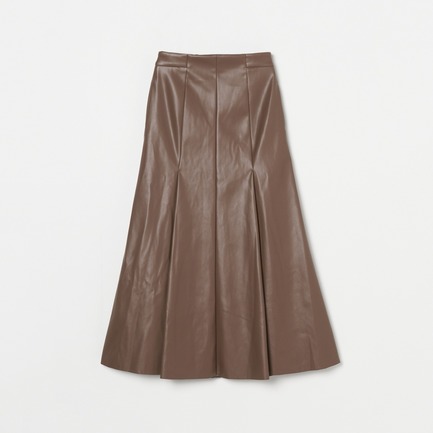 ECO LEATHER FLARE SKIRT 詳細画像 ダークブラウン 1