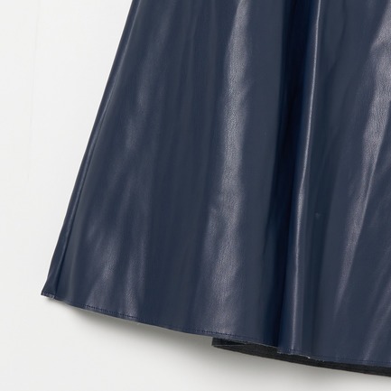 ECO LEATHER FLARE SKIRT 詳細画像 ダークブラウン 4