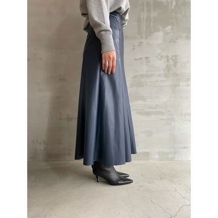 ECO LEATHER FLARE SKIRT 詳細画像 ダークブラウン 8