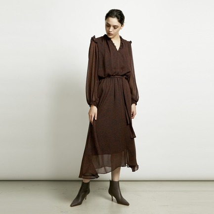 DEVEAUX SHIFFON RUFFLE DRESS 詳細画像 ホワイト 9