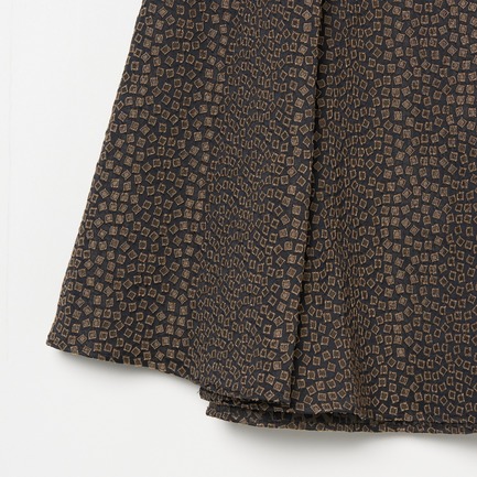 SQUARE JACQUARD FLARE SKIRT 詳細画像 ブラック 4