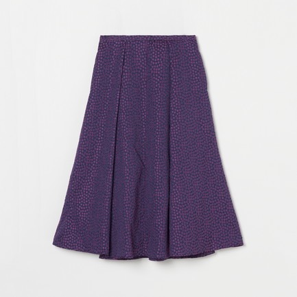 SQUARE JACQUARD FLARE SKIRT