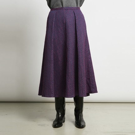 SQUARE JACQUARD FLARE SKIRT 詳細画像 ピンク系 1