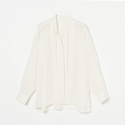 GEORGETTE BANDCOLLAR BLOUSE 詳細画像 ホワイト 1