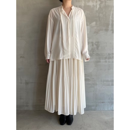 GEORGETTE BANDCOLLAR BLOUSE 詳細画像 ホワイト 13