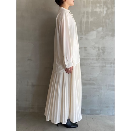 GEORGETTE BANDCOLLAR BLOUSE 詳細画像 ホワイト 14