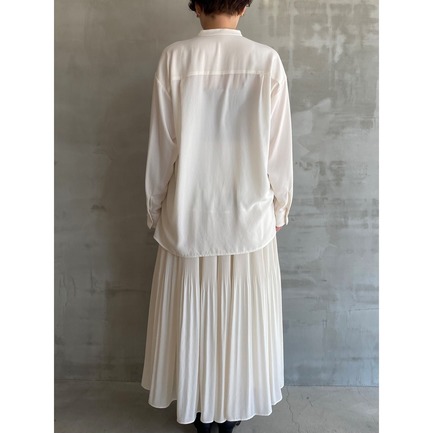 GEORGETTE BANDCOLLAR BLOUSE 詳細画像 ホワイト 15