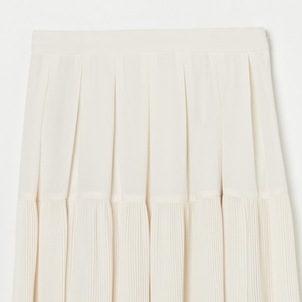 GEORGETTE TIERED PLEAT SKIRT 詳細画像 ホワイト 2