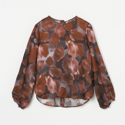 DEVEAUX PRINT VOLUME BLOUSE 詳細画像 ダークブラウン 1