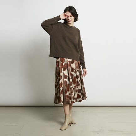 DEVEAUX PRINT FLARE SKIRT 詳細画像 ベージュ 11