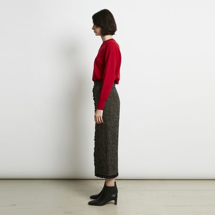 WOOL MIX TWEED BOXY SKIRT 詳細画像 ミディアムグレー 7