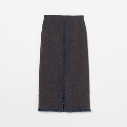 WOOL MIX TWEED BOXY SKIRT 詳細画像 ブルー 1