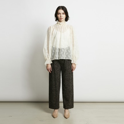 WOOL MIX TWEED STRAIGHT PANTs 詳細画像 ミディアムグレー 1