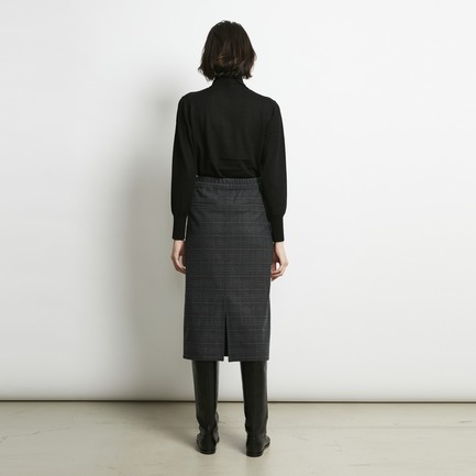 W-SIDED GLEN CHECK EASY SKIRT 詳細画像 ネイビー 3