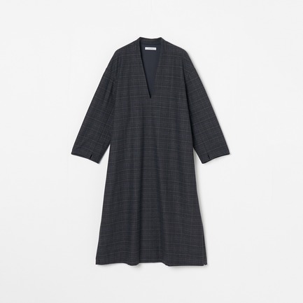 W-SIDED GLEN CHECK KAFTAN DRESS 詳細画像 ネイビー 1