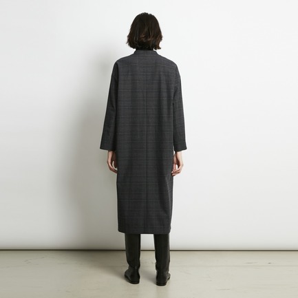 W-SIDED GLEN CHECK KAFTAN DRESS 詳細画像 ネイビー 9