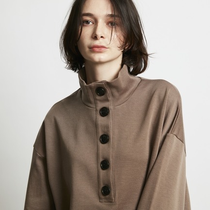 WOOL JERSEY STAND NECK PO 詳細画像 ブラック 15