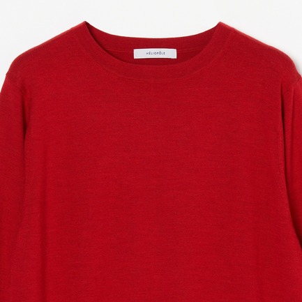 WOOL HIGHGAUGE CREW NECK KT 詳細画像 レッド 2