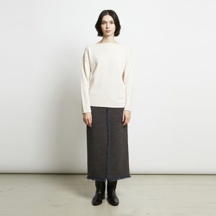 WOOL WIDE BOAT NECK PO 詳細画像 ピンクベージュ 1