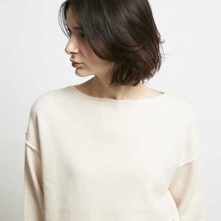 WOOL WIDE BOAT NECK PO 詳細画像 ピンクベージュ 8