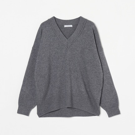 WOOL WIDE V NECK PO