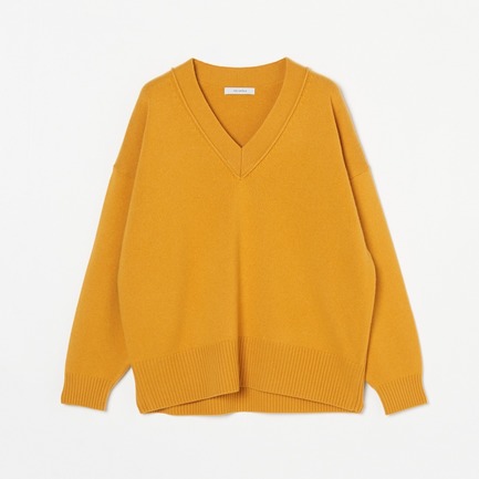 WOOL WIDE V NECK PO