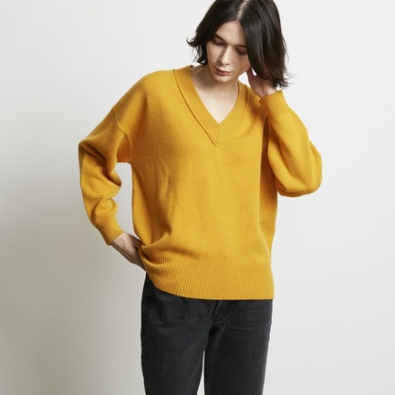 WOOL WIDE V NECK PO 詳細画像 マスタード 12