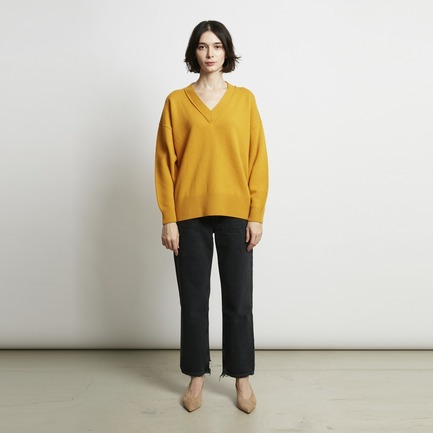 WOOL WIDE V NECK PO 詳細画像 マスタード 6